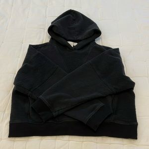 Black Spiritual Gangster crop hoodie